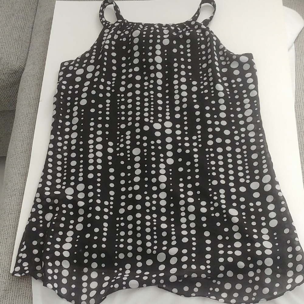 Black House White Market Polka Dot Women's Top Fully Lined - Picture 8 of 11